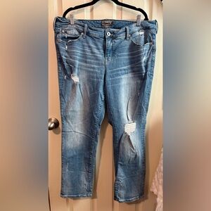 Torrid Blue Distressed Boyfriend Jeans
